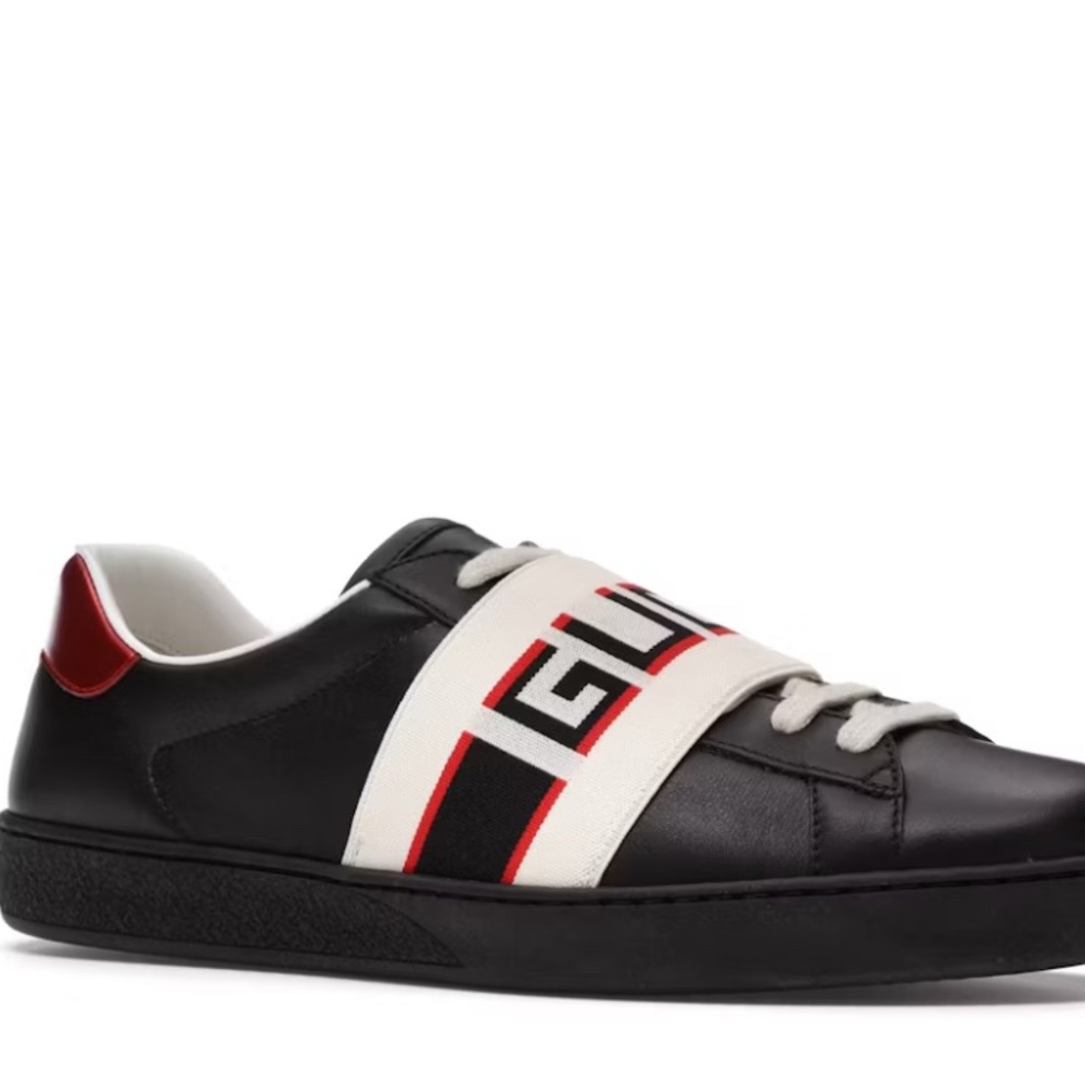 Gucci Black and Red Sneakers with Sleek Design